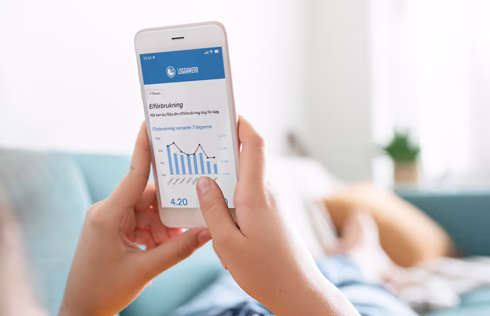 Följ förbrukningen i Loggamera boendeapp.